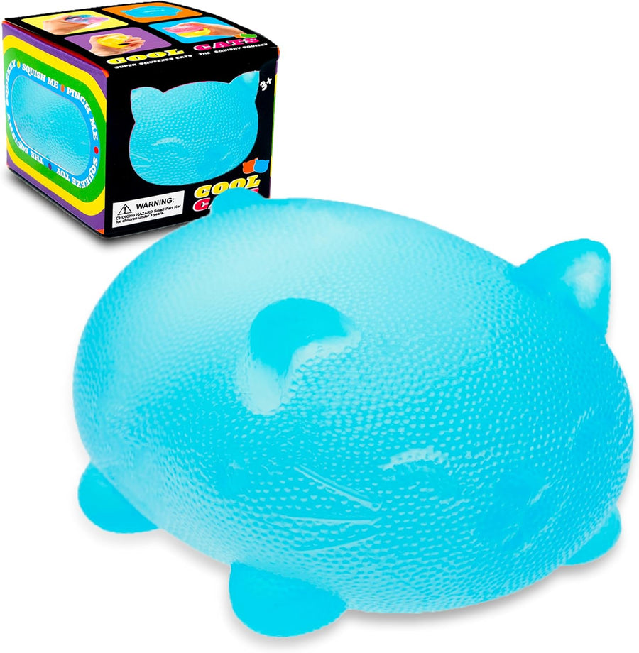 Stress Cat Toy, Sensory Fidget Toy, Sugar Filled Squishy Toys for Kids Stress Relief - High Density Squeeze Balls for Students Calming - Ultra-Soft Decompression Venting Toys K8